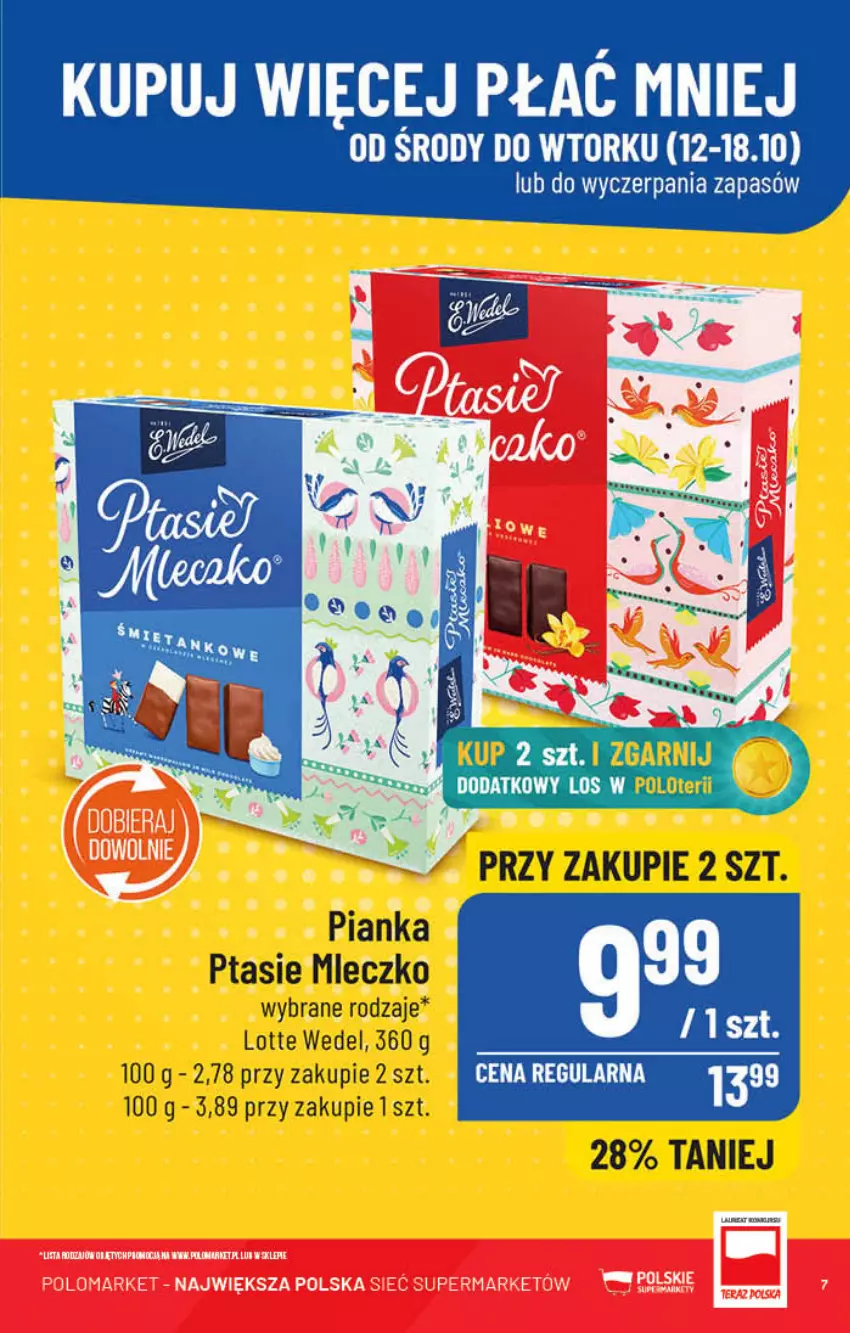 Gazetka promocyjna PoloMarket - Gazetka pomocyjna - ważna 12.10 do 18.10.2022 - strona 7 - produkty: Mleczko, Ptasie mleczko