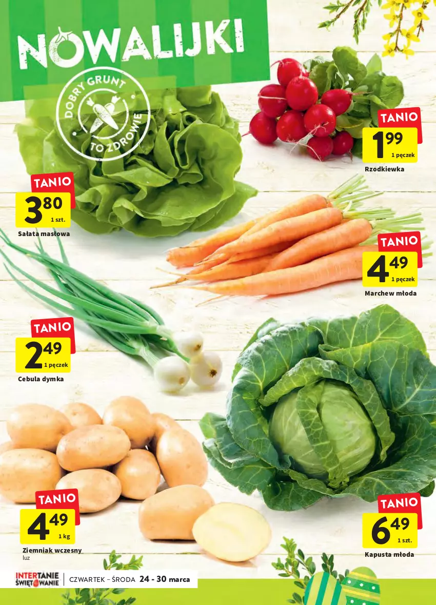 Gazetka promocyjna Intermarche - Wielkanoc - ważna 24.03 do 16.04.2022 - strona 16 - produkty: Cebula, Masło, Rzodkiewka, Sałat, Sałata masłowa