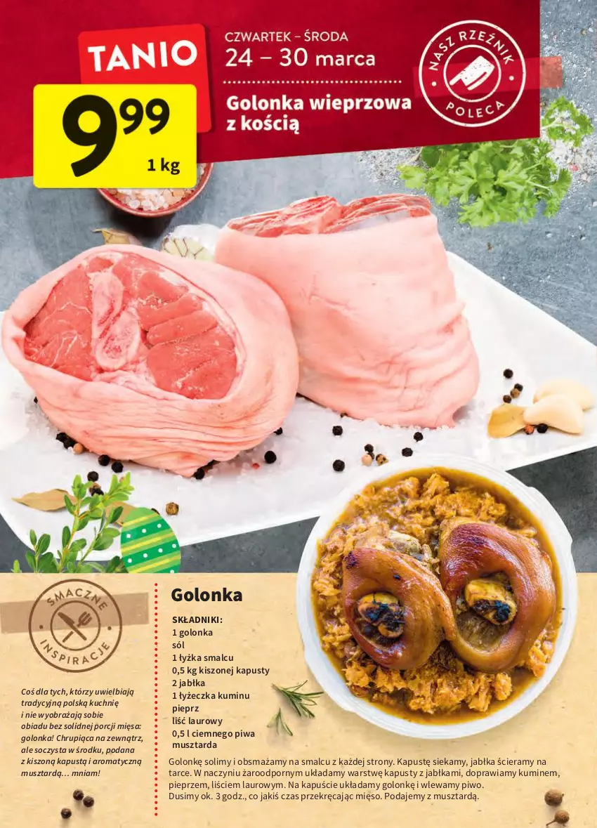 Gazetka promocyjna Intermarche - Wielkanoc - ważna 24.03 do 16.04.2022 - strona 18 - produkty: Jabłka, Kapustą, Laur, Mięso, Mus, Musztarda, Pieprz, Piwa, Piwo, Por, Sól