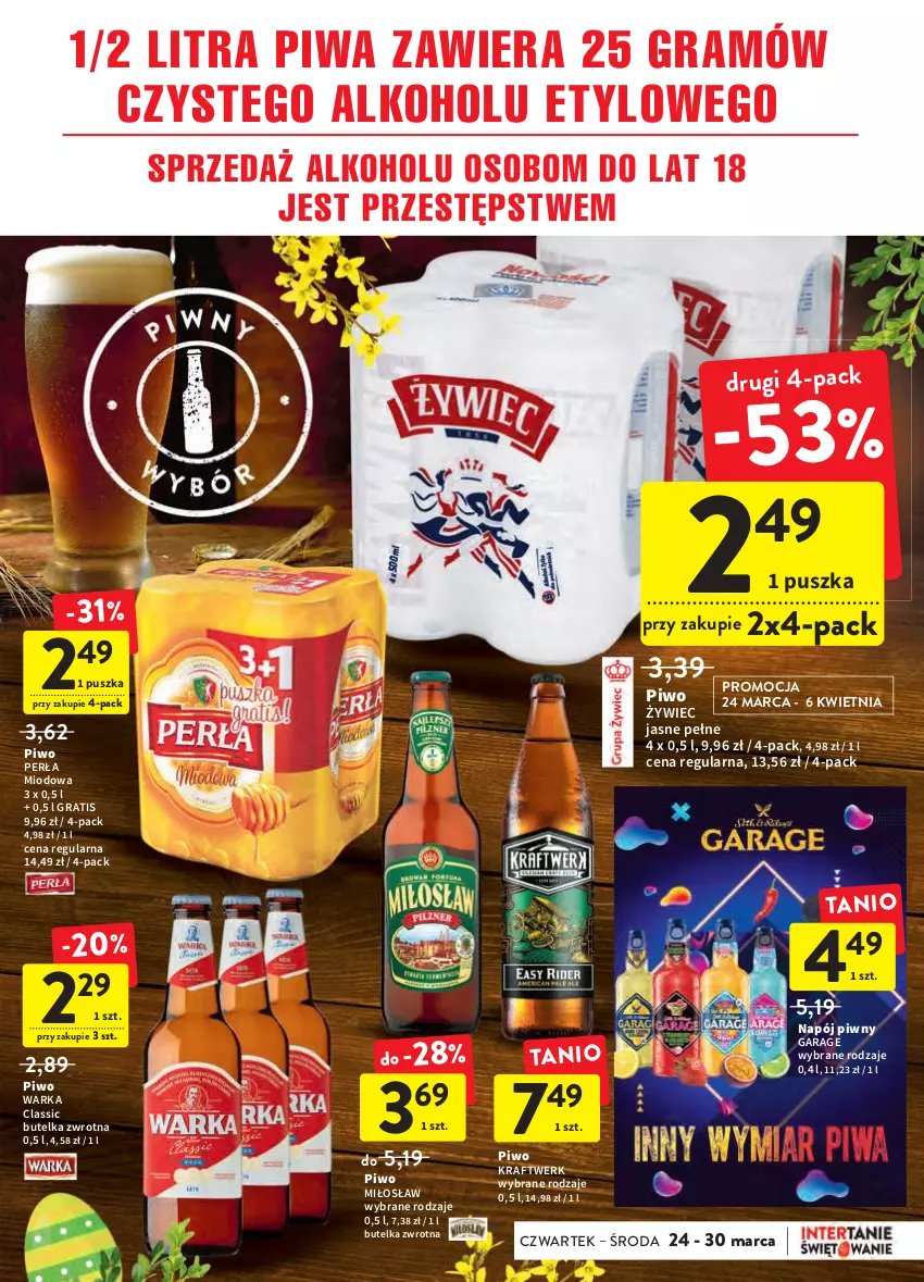 Gazetka promocyjna Intermarche - Wielkanoc - ważna 24.03 do 16.04.2022 - strona 39 - produkty: Gra, Napój, Perła, Piwa, Piwo, Warka