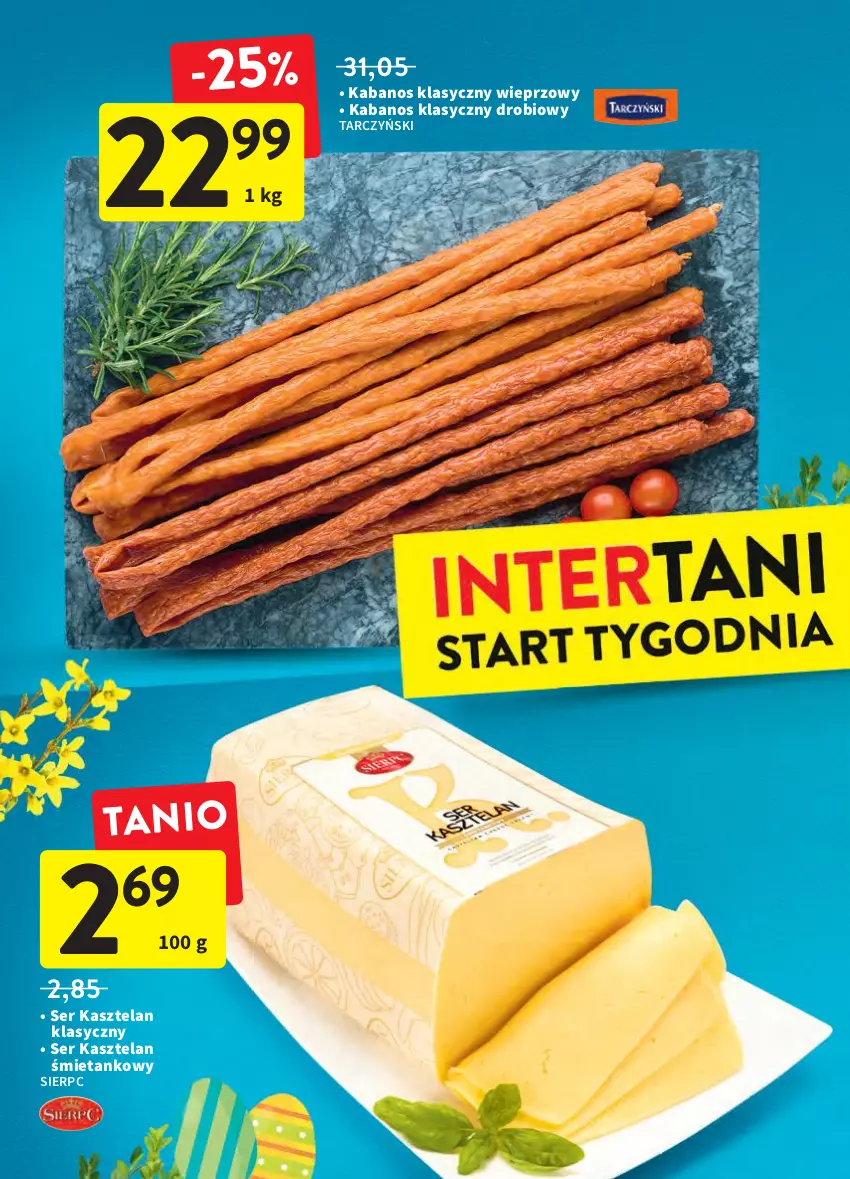 Gazetka promocyjna Intermarche - Wielkanoc - ważna 24.03 do 16.04.2022 - strona 46 - produkty: Kabanos, Kasztelan, Ser, Ser Kasztelan, Tarczyński