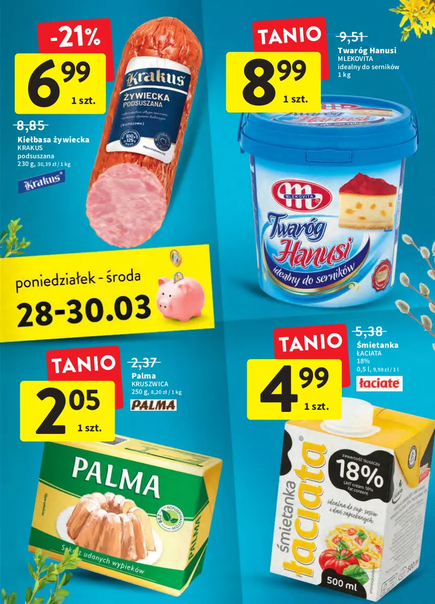 Gazetka promocyjna Intermarche - Wielkanoc - ważna 24.03 do 16.04.2022 - strona 47 - produkty: Kiełbasa, Krakus, Mleko, Mlekovita, Palma, Ser, Twaróg