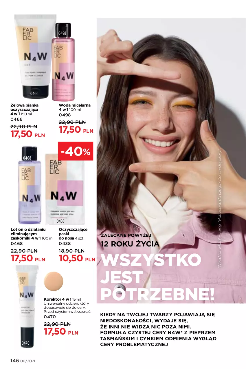 Gazetka promocyjna Faberlic - Gazetka - ważna 12.04 do 02.05.2021 - strona 146 - produkty: Cień, Cynk, Pieprz, Woda, Woda micelarna