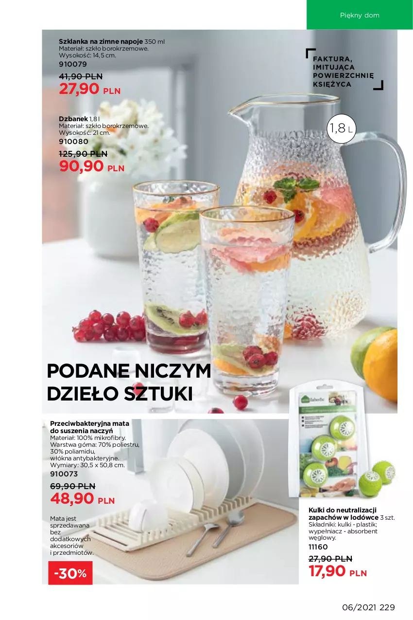 Gazetka promocyjna Faberlic - Gazetka - ważna 12.04 do 02.05.2021 - strona 229 - produkty: Dzbanek, Fa, Napoje, Sok, Szklanka