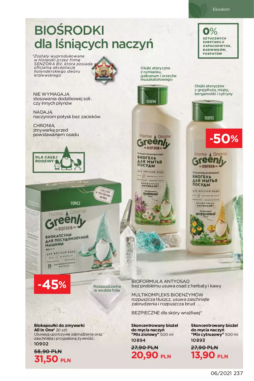 Gazetka promocyjna Faberlic - Gazetka - ważna 12.04 do 02.05.2021 - strona 237 - produkty: Biokap, Cytryny, Do mycia naczyń, Fa, Grejpfrut, Królewski, Mus, Okap, Olej, Piec, Por, Rum, Zmywarki