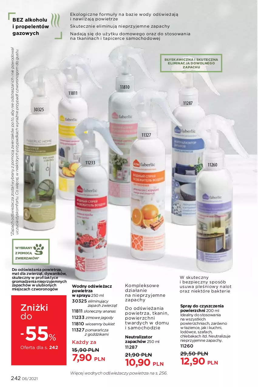 Gazetka promocyjna Faberlic - Gazetka - ważna 12.04 do 02.05.2021 - strona 242 - produkty: Ananas, Bukiet, Chleb, Chlebak, Dywan, Dywanik, Fa, Jagody, Odświeżacz powietrza, Piec, Spray do czyszczenia, Szafa