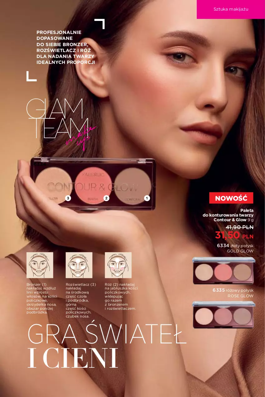 Gazetka promocyjna Faberlic - Gazetka - ważna 12.04 do 02.05.2021 - strona 53 - produkty: Bronzer, Gra, Makijaż, Paleta, Por, Rozświetlacz