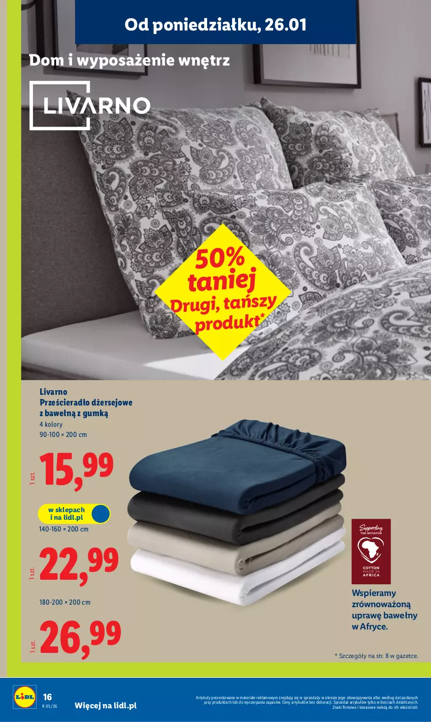 Gazetka promocyjna Lidl - GAZETKA - ważna 26.01 do 31.01.2026 - strona 16 - produkty: Ivar, Prześcieradło