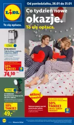 Gazetka promocyjna Lidl - GAZETKA - Gazetka - ważna od 31.01 do 31.01.2026 - strona 1 - produkty: Pościel, Czajnik, Lampa, Akumulator