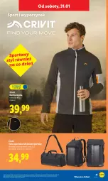 Gazetka promocyjna Lidl - GAZETKA - Gazetka - ważna od 31.01 do 31.01.2026 - strona 37 - produkty: Por, Kurtka, Plecak, Torba, Sport
