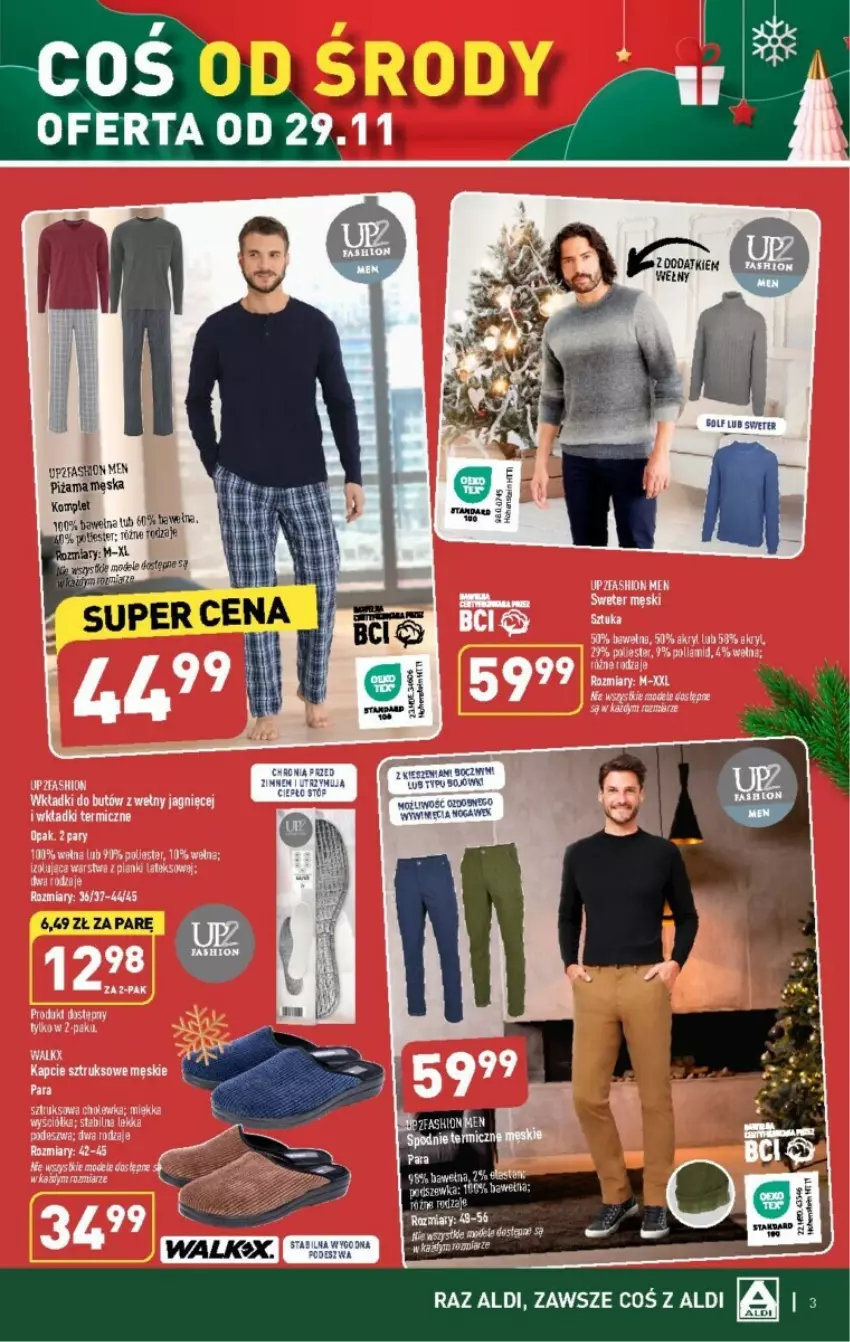 Gazetka promocyjna Aldi - ważna 29.11 do 02.12.2023 - strona 10 - produkty: Fa, Piżama, Wełna, Wkładki