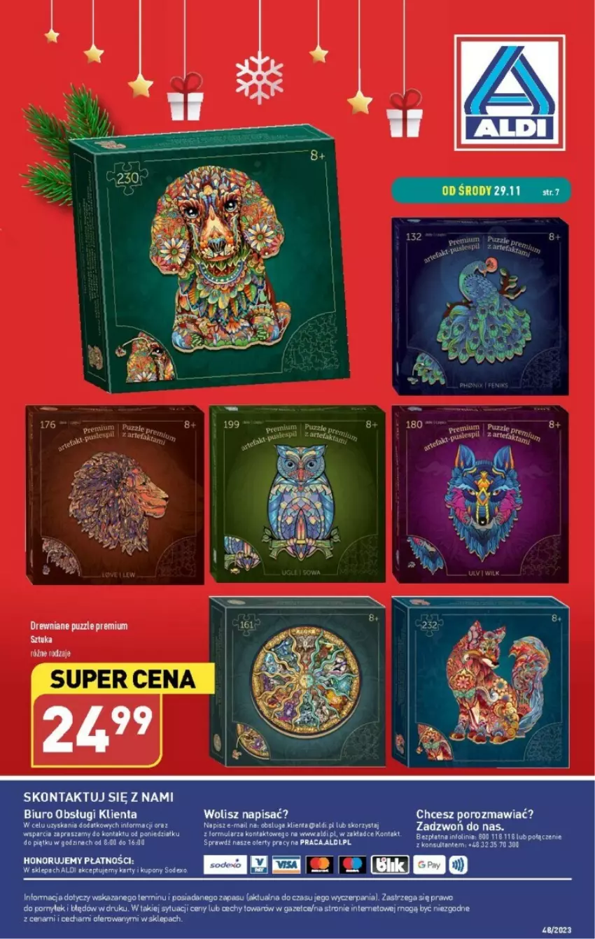 Gazetka promocyjna Aldi - ważna 29.11 do 02.12.2023 - strona 7 - produkty: Fa, O nas, Por, Puzzle