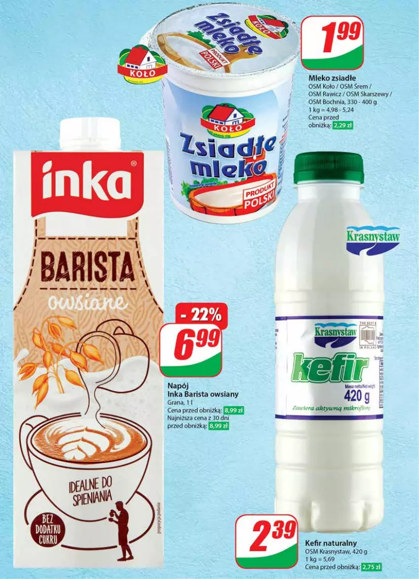 Gazetka promocyjna Dino - Gazetka 32 / 2024 - ważna 07.08 do 13.08.2024 - strona 36 - produkty: Gra, Inka, Kefir, Kefir naturalny, Mleko, Mleko zsiadłe, Napój