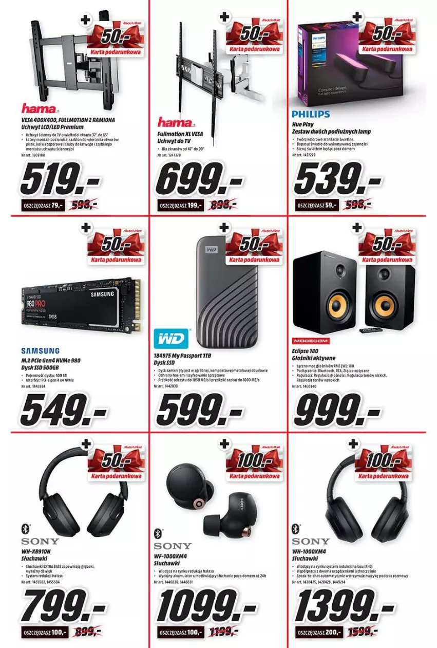 Gazetka promocyjna Media Markt - Gazetka Media Markt - ważna 05.01 do 12.01.2022 - strona 3 - produkty: Akumulator, Głośnik, Gra, Philips, Por, Poziomica, Samsung, Słuchawki, Sony, Sport