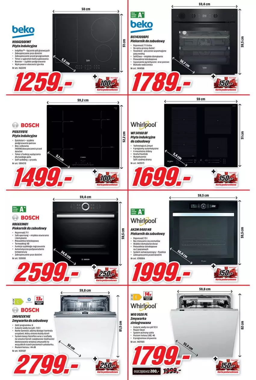 Gazetka promocyjna Media Markt - Gazetka Media Markt - ważna 05.01 do 12.01.2022 - strona 9 - produkty: Beko, Booster, Drzwi, Fa, Gra, Kosz, Piec, Piekarnik, Piekarnik do zabudowy, Płyta, Płyta indukcyjna, Teleskop, Warka, Whirlpool, Zmywarka, Zmywarka do zabudowy