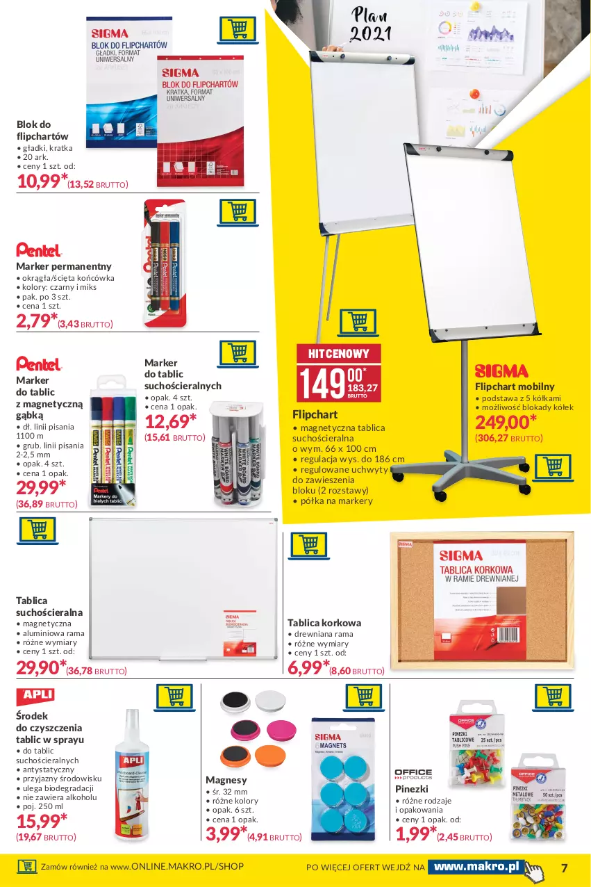 Gazetka promocyjna Makro - [Oferta promocyjna] Twoje Biuro - ważna 06.04 do 19.04.2021 - strona 7 - produkty: Gra, Marker, Mobil, Półka, Rama, Tablica suchościeralna, Uchwyty