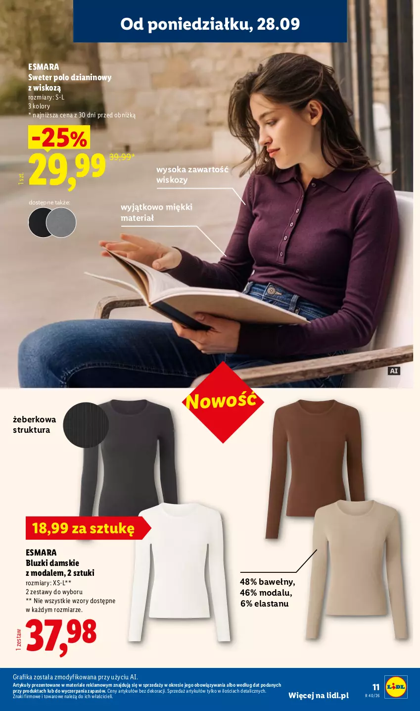 Gazetka promocyjna Lidl - Gazetka ważna od 28.09. do 03.10. - ważna 28.09 do 03.10.2026 - strona 15 - produkty: Gra, Grafika, Moda, Sok, Sweter