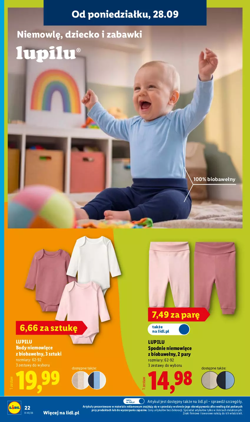 Gazetka promocyjna Lidl - Gazetka ważna od 28.09. do 03.10. - ważna 28.09 do 03.10.2026 - strona 26 - produkty: Body, Spodnie
