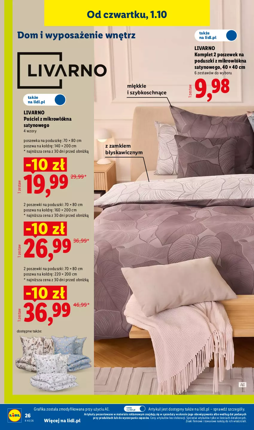 Gazetka promocyjna Lidl - Gazetka ważna od 28.09. do 03.10. - ważna 28.09 do 03.10.2026 - strona 34 - produkty: Gra, Grafika, Ivar, Pościel, Poszewka