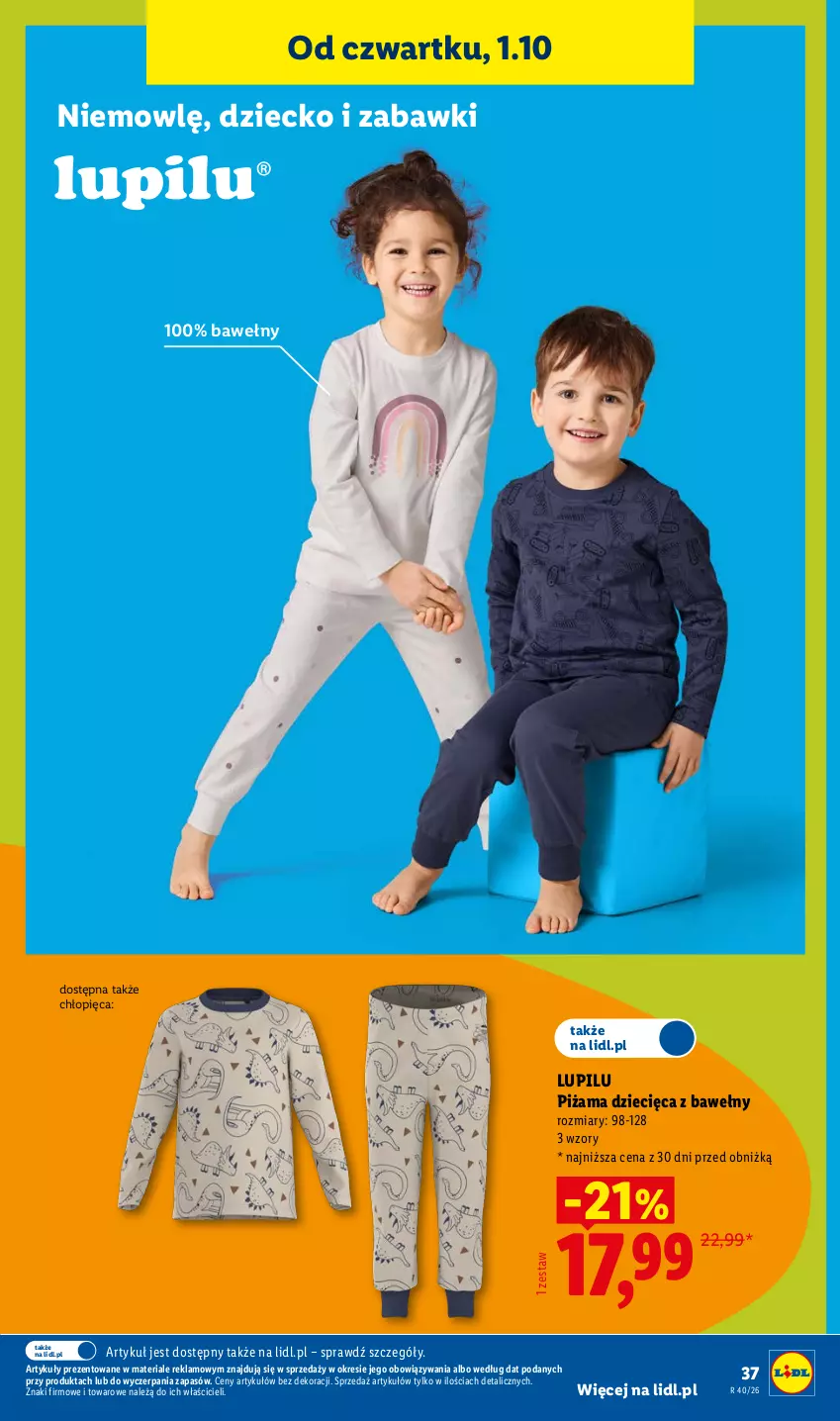 Gazetka promocyjna Lidl - Gazetka ważna od 28.09. do 03.10. - ważna 28.09 do 03.10.2026 - strona 45 - produkty: Dzieci, Piżama