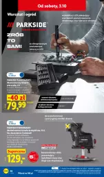 Gazetka promocyjna Lidl - Gazetka ważna od 28.09. do 03.10. - Gazetka - ważna od 03.10 do 03.10.2026 - strona 54 - produkty: Parkside, Gra, Frezarka, Wkręt, Ogród, Akumulator