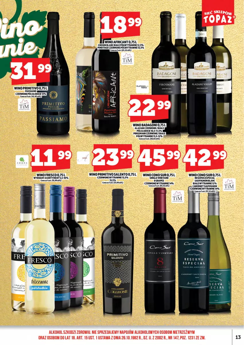 Gazetka promocyjna Topaz - Gazetka - ważna 17.04 do 30.04.2026 - strona 15 - produkty: Cabernet Sauvignon, Fresco, Gra, Leon, Ser, Wino