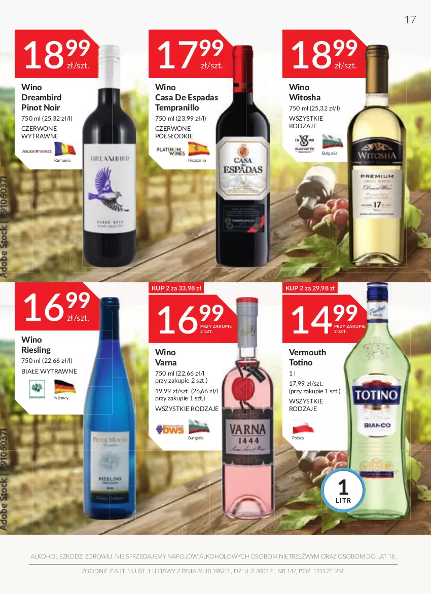 Gazetka promocyjna Stokrotka - Katalog Boże Narodzenie - ważna 15.12 do 28.12.2022 - strona 17 - produkty: Rum, Vermouth, Wino