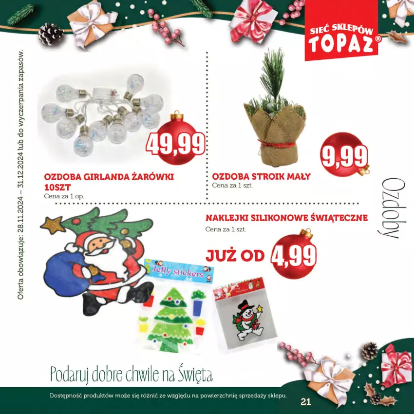 Gazetka promocyjna Topaz - Gazetka - ważna 28.11 do 31.12.2024 - strona 21