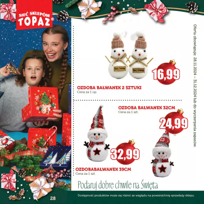 Gazetka promocyjna Topaz - Gazetka - ważna 28.11 do 31.12.2024 - strona 28