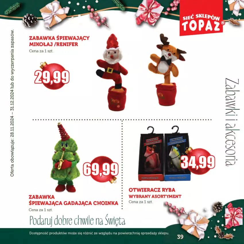 Gazetka promocyjna Topaz - Gazetka - ważna 28.11 do 31.12.2024 - strona 39