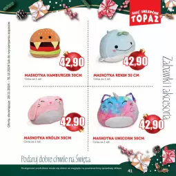 Gazetka promocyjna Topaz - Gazetka - Gazetka - ważna od 31.12 do 31.12.2024 - strona 41 - produkty: Hamburger, Królik, Burger