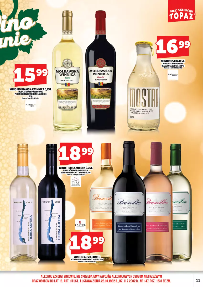 Gazetka promocyjna Topaz - Gazetka - ważna 01.06 do 14.06.2026 - strona 13 - produkty: Cement, Chardonnay, Mus, Wino