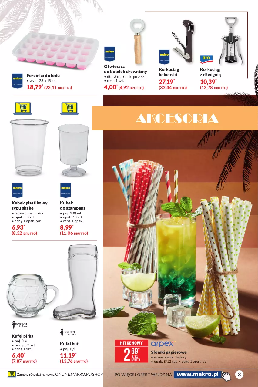 Gazetka promocyjna Makro - [Oferta specjalna] Słoneczne drinki - ważna 29.06 do 12.07.2021 - strona 3 - produkty: Dźwig, Koc, Korkociąg, Kubek, Otwieracz, Papier