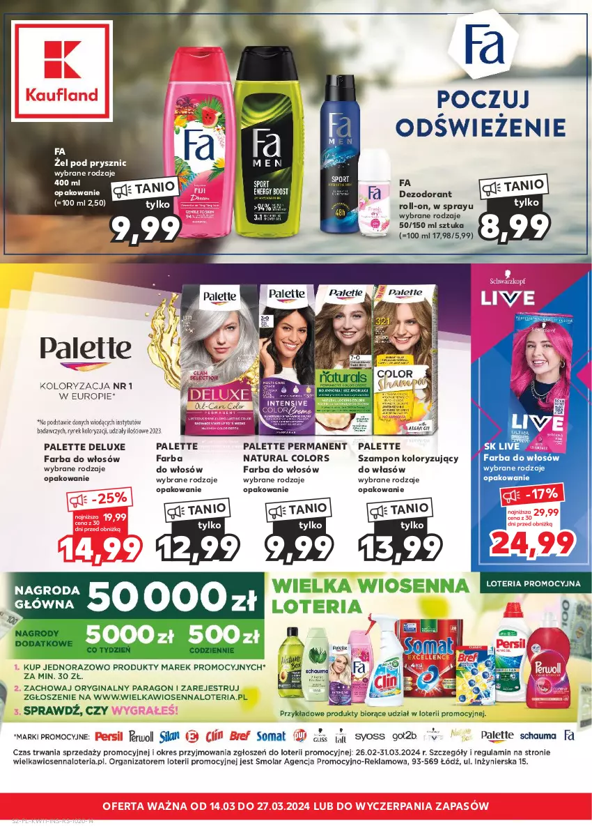 Gazetka promocyjna Kaufland - Kaufland - ważna 14.03 do 26.03.2024 - strona 2 - produkty: Dezodorant, Fa, Farba do włosów, Palette, Szampon