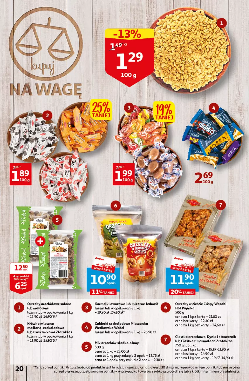 Gazetka promocyjna Auchan - Gazetka Sezon na relaks Hipermarket Auchan - ważna 01.06 do 07.06.2023 - strona 20 - produkty: Ciastka, Cukier, Cukierki, Cukierki czekoladowe, LANA, Mola, O nas, Wasa