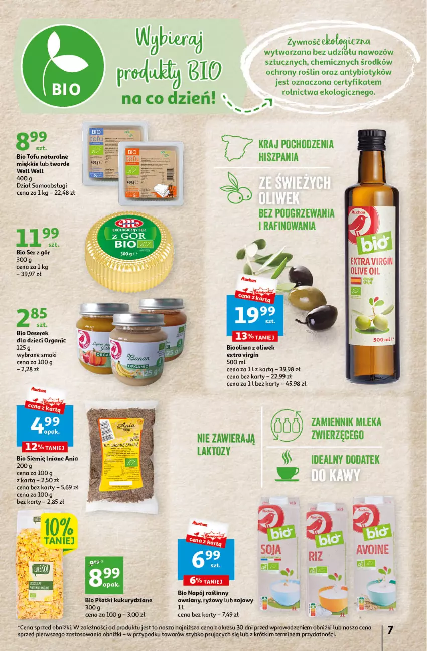 Gazetka promocyjna Auchan - Gazetka Sezon na relaks Hipermarket Auchan - ważna 01.06 do 07.06.2023 - strona 7 - produkty: Deser, Dzieci, Gin, Napój, Napój roślinny, O nas, Oliwa z oliwek, Ryż, Ser, Serek, Tofu