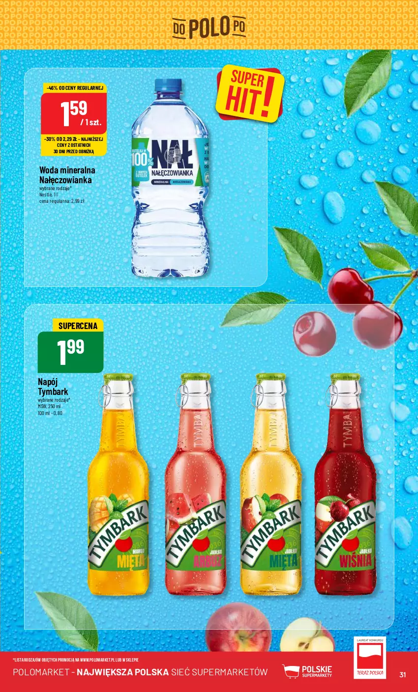 Gazetka promocyjna PoloMarket - Gazetka pomocyjna - ważna 15.05 do 21.05.2024 - strona 31 - produkty: Nałęczowianka, Napój, Nestlé, Tymbark, Woda, Woda mineralna