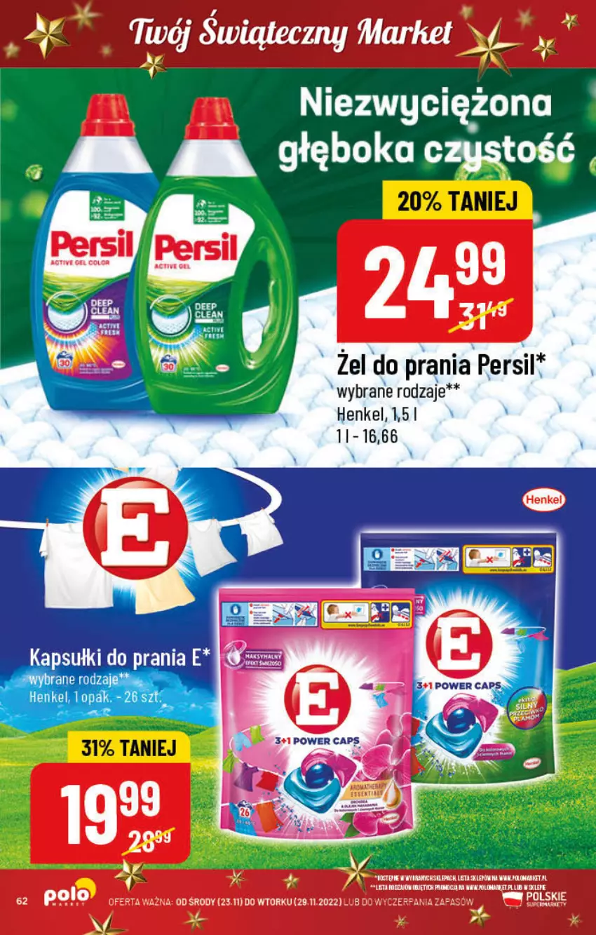 Gazetka promocyjna PoloMarket - Gazetka pomocyjna - ważna 23.11 do 29.11.2022 - strona 62 - produkty: Kapsułki do prania, Persil