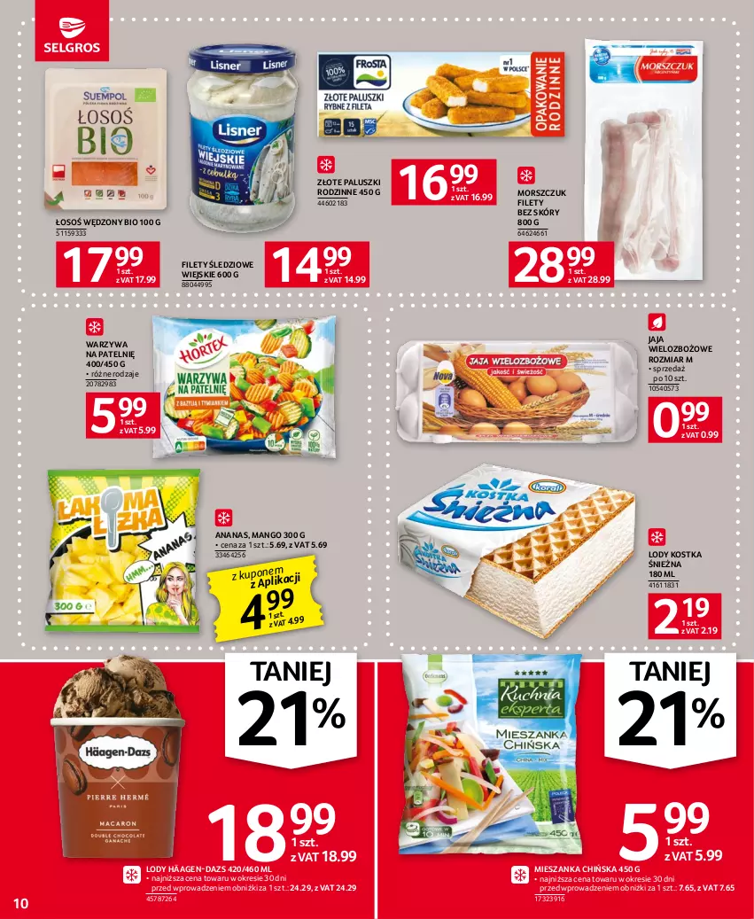 Gazetka promocyjna Selgros - Oferta spożywcza - ważna 13.07 do 26.07.2023 - strona 10 - produkty: Ananas, Jaja, Lody, Mango, Warzywa