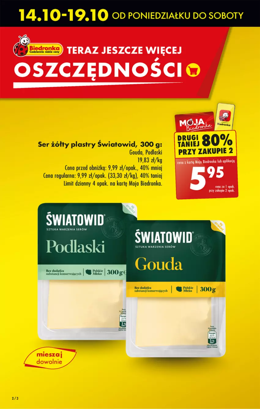 Gazetka promocyjna Biedronka - Od poniedzialku - ważna 14.10 do 19.10.2024 - strona 4 - produkty: Dron, Fa, Gouda, Podlaski, Ser, Tera