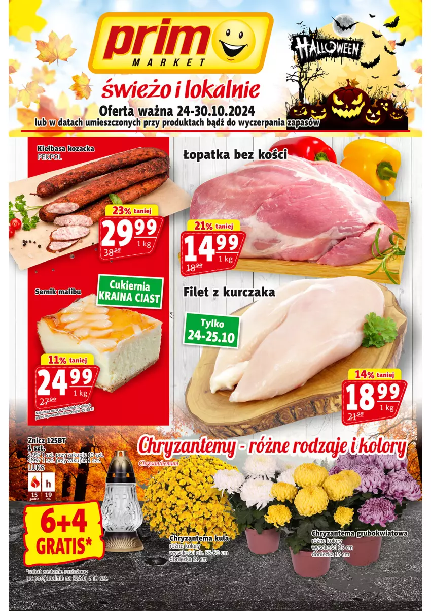 Gazetka promocyjna Prim Market - ważna 24.10 do 30.10.2024 - strona 1 - produkty: Chryzantema, Kiełbasa