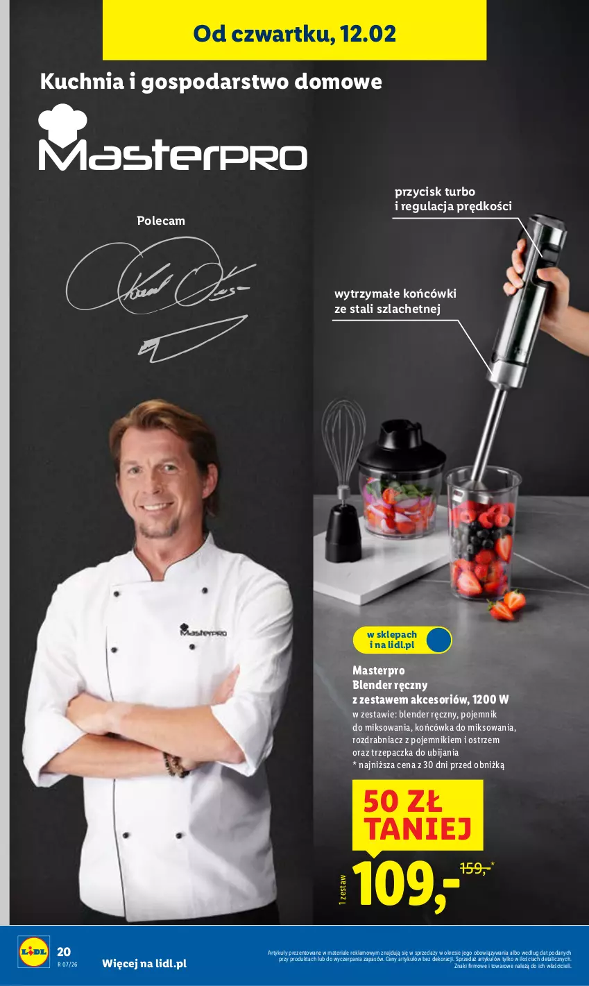 Gazetka promocyjna Lidl - GAZETKA - ważna 09.02 do 14.02.2026 - strona 22 - produkty: Blender, Blender ręczny, Kuchnia, Pojemnik, Rozdrabniacz, Trzepaczka