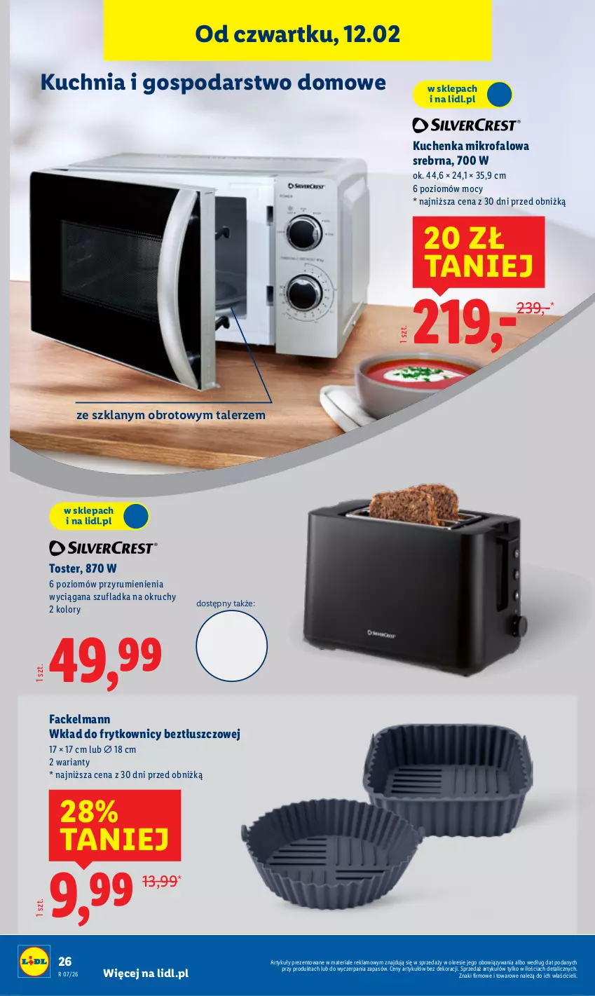 Gazetka promocyjna Lidl - GAZETKA - ważna 09.02 do 14.02.2026 - strona 28 - produkty: Fa, Kuchenka mikrofalowa, Kuchnia, Rum, Talerz, Toster
