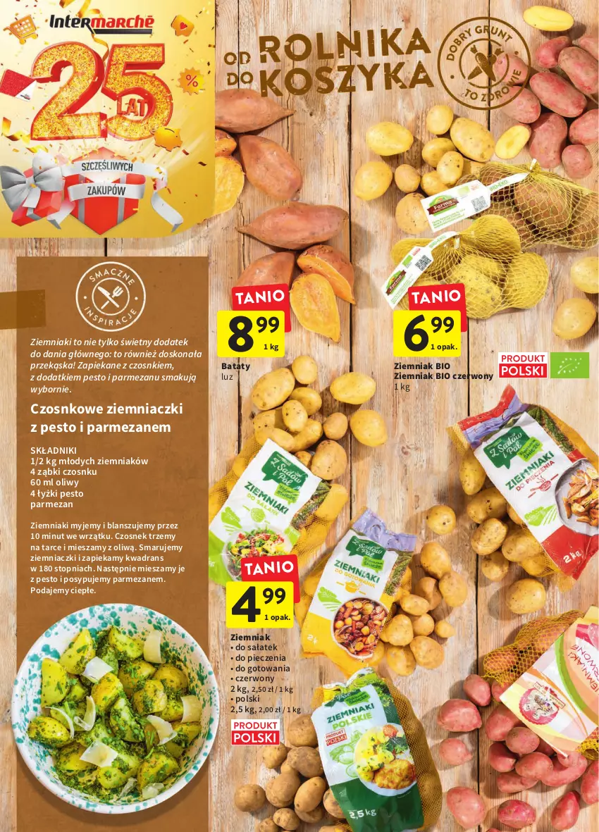 Gazetka promocyjna Intermarche - Gazetka Intermarche - ważna 22.09 do 28.09.2022 - strona 14 - produkty: Czosnek, Parmezan, Pesto, Piec, Sałat, Top, Ziemniaki