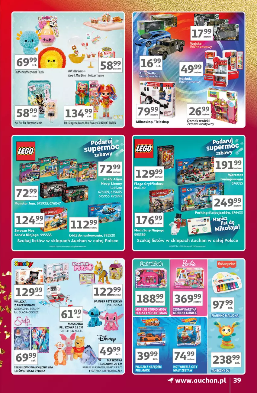 Gazetka promocyjna Auchan - Znane Marki Lubiane Hipermarket Auchan - ważna 30.11 do 09.12.2023 - strona 39 - produkty: Gra, Gry, Haribo, Hot Wheels, Kubuś, Maskotka pluszowa, Pojazd, Walizka