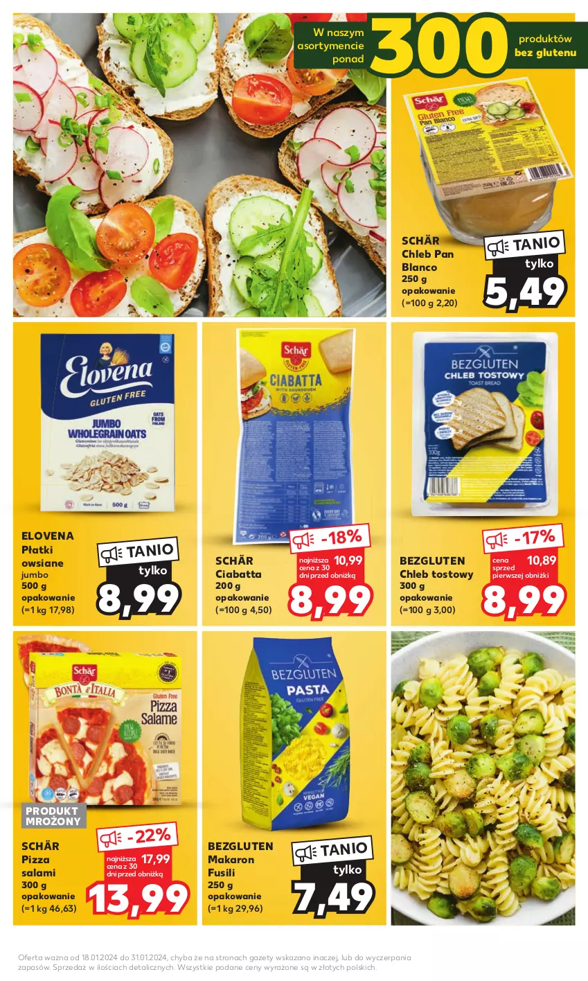 Gazetka promocyjna Kaufland - Kaufland - ważna 18.01 do 31.01.2024 - strona 13 - produkty: Chleb, Chleb tostowy, Ciabatta, Makaron, Pizza, Płatki owsiane, Salami