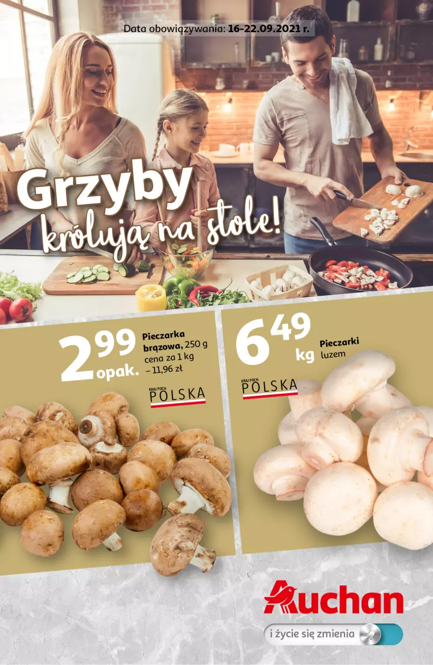 Gazetka promocyjna Auchan - Grzyby królują na stole Hipermarkety - ważna 16.09 do 22.09.2021 - strona 1