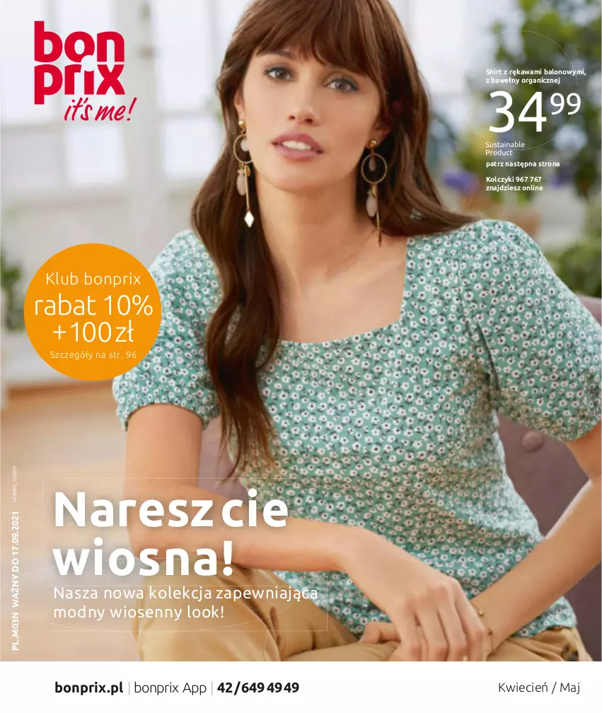 Gazetka promocyjna Bonprix - Nareszcie wiosna! - ważna 29.04 do 17.09.2021 - strona 1 - produkty: Cień, Kawa, Kolczyki