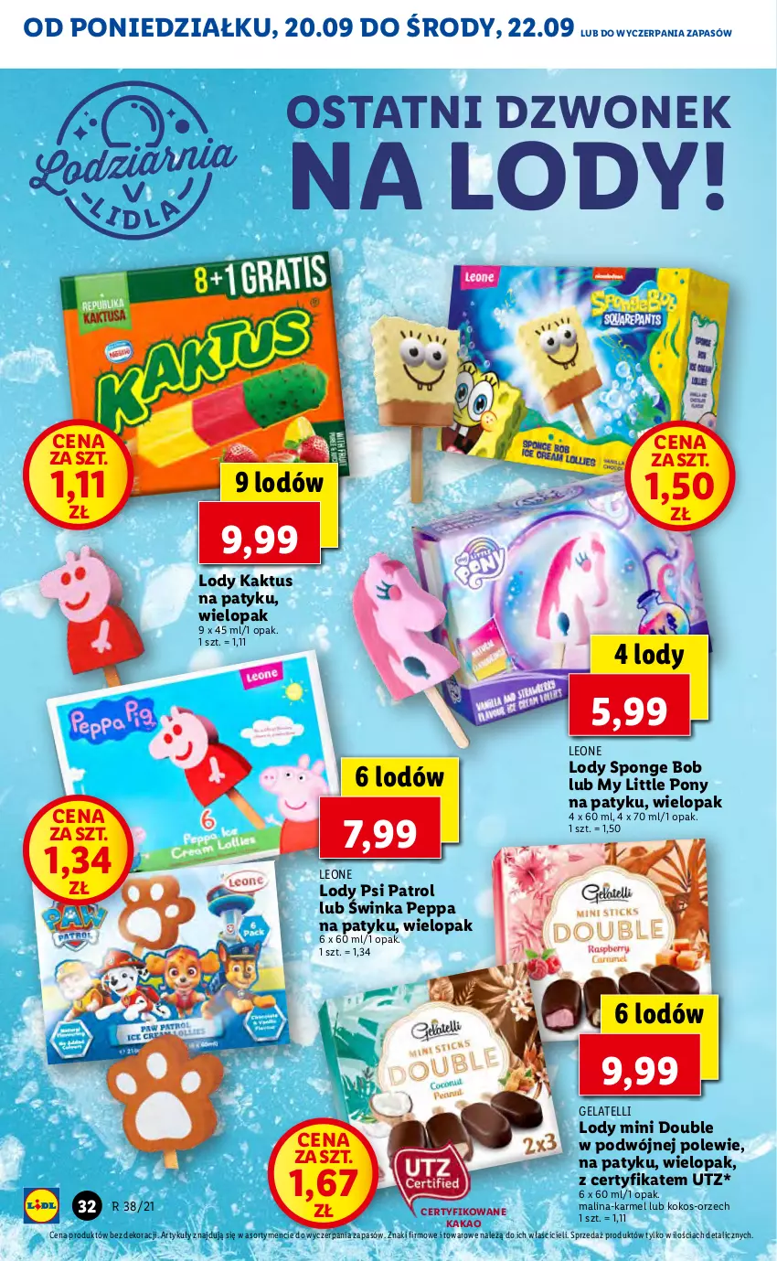 Gazetka promocyjna Lidl - GAZETKA - ważna 20.09 do 22.09.2021 - strona 32 - produkty: Dzwonek, Inka, Kakao, Kaktus, Kokos, Leon, Lody, My Little Pony, Psi Patrol