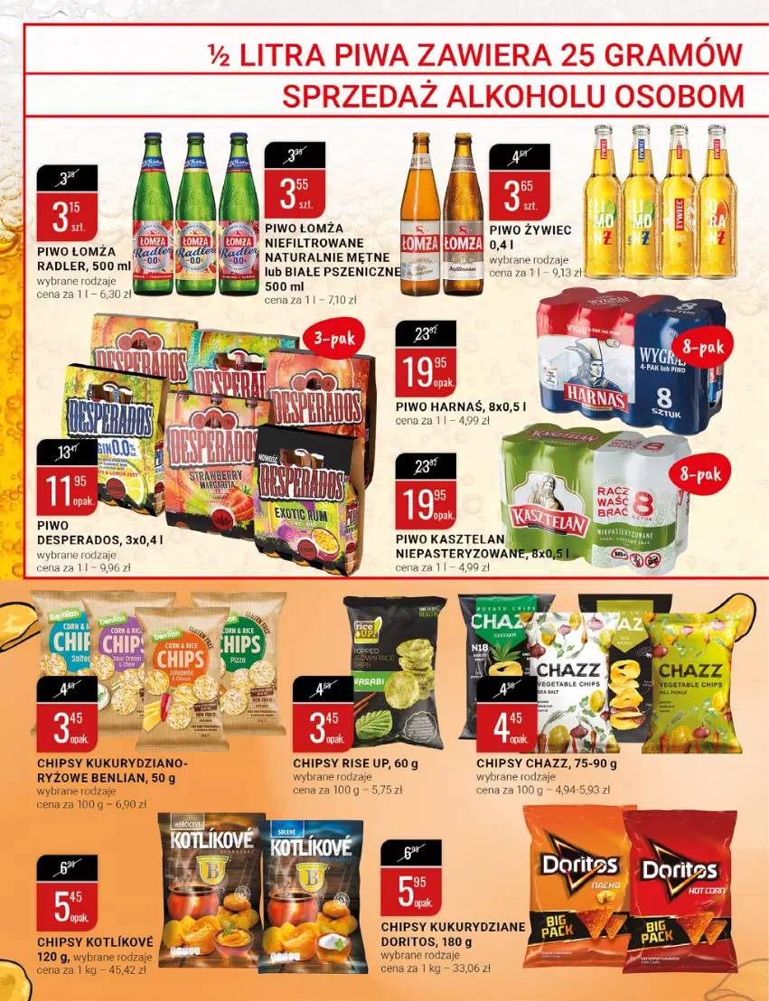 Gazetka promocyjna Bi1 - Dzień Ojca - ważna 15.06 do 21.06.2022 - strona 20 - produkty: Chipsy, Desperados, Harnaś, Kasztelan, Piwo, Radler, Ryż